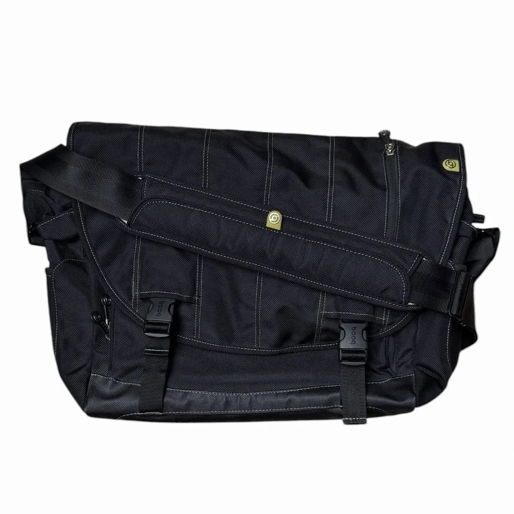 Booq Boa Nerve Laptop Messenger Bag Commute Bike Water Repellent Black/Green